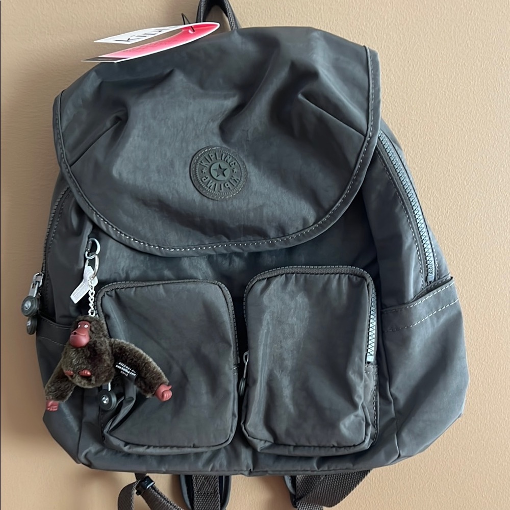 Kipling Charcoal Field Green Backpack